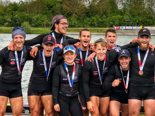 Médaille de Bronze pour le huit sénior de la ligue aviron BFC - Coupe de france Mante la Jolie